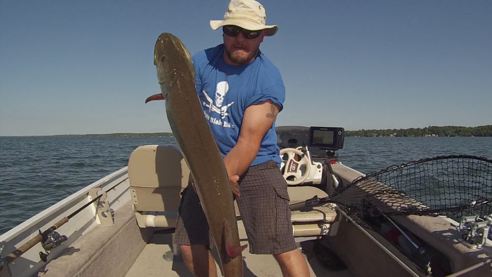 Pete Bostelmann with a Kawartha Lakes muskie.