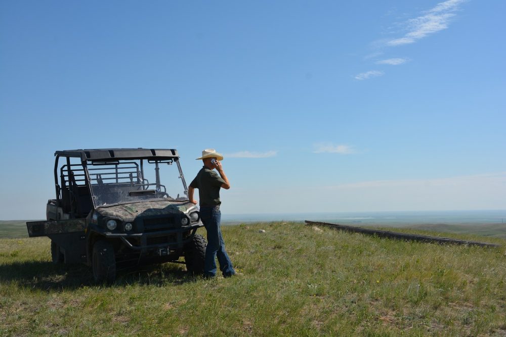 Jim Randle looks out over the grassland habitat at the Shell Buffalo Hills Conservation Ranch.