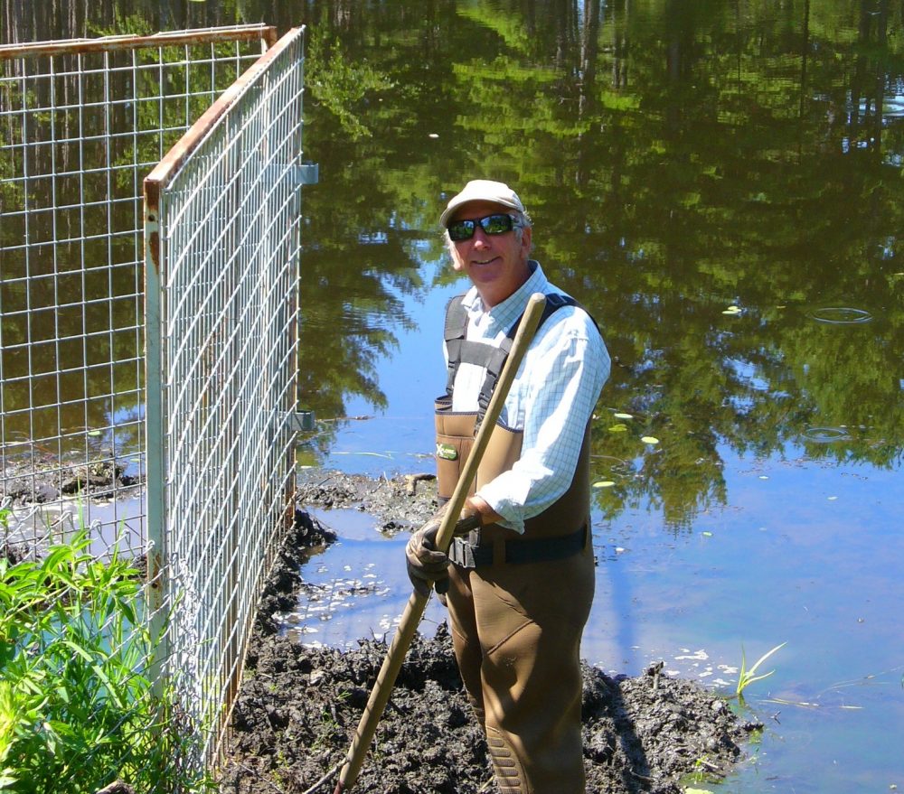 DUC contractor Jeff Beaver at a DUC habitat project.