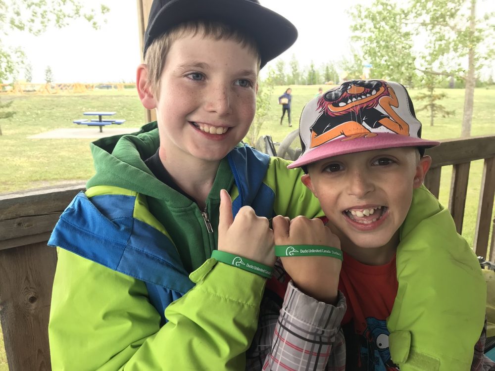 Grade Five students at DUC’s Wetland Discovery Days at the John E. Poole Interpretive Wetland located near Edmonton, Alta.