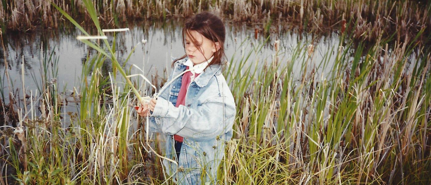 Photographic evidence of an early interest in wetlands — Lauren at age six.