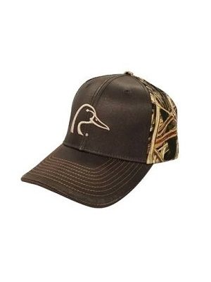 DUC Gear™ Cap, brown waxed & Mossy Oak camo