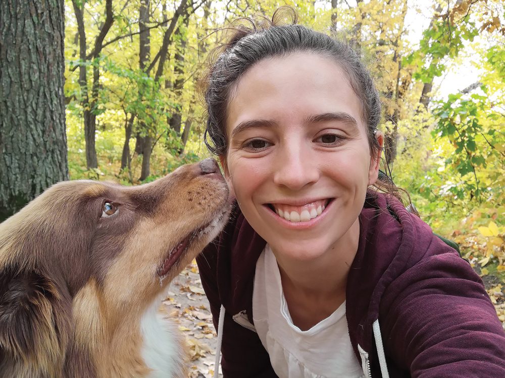 DUC's head of national education Mariane Bolla (with her dog Rudy), is working with her team to prepare young up-and-coming conservationists.