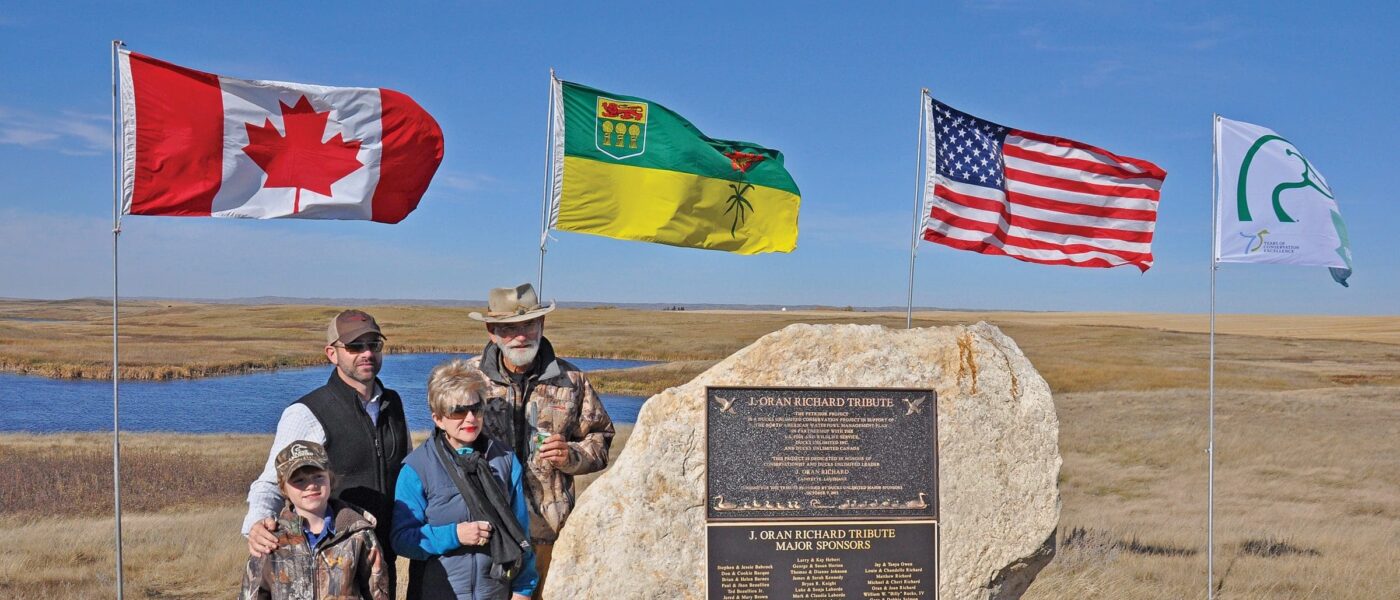 Dedication of a Saskatchewan wetland project in support of NAWMP.