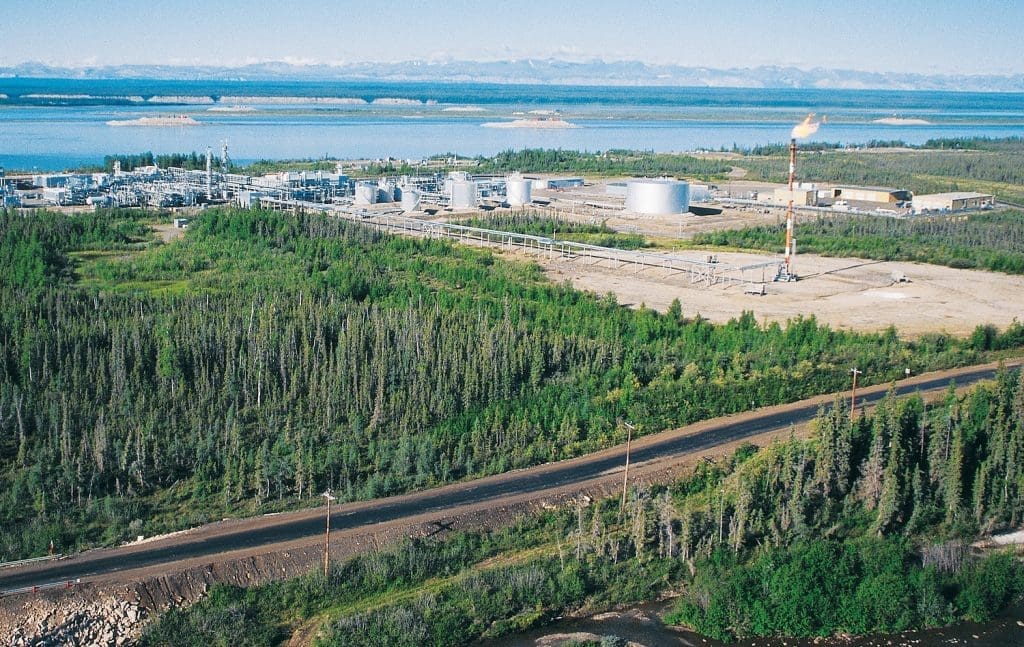 Oil/gas operation on the Mackenzie River