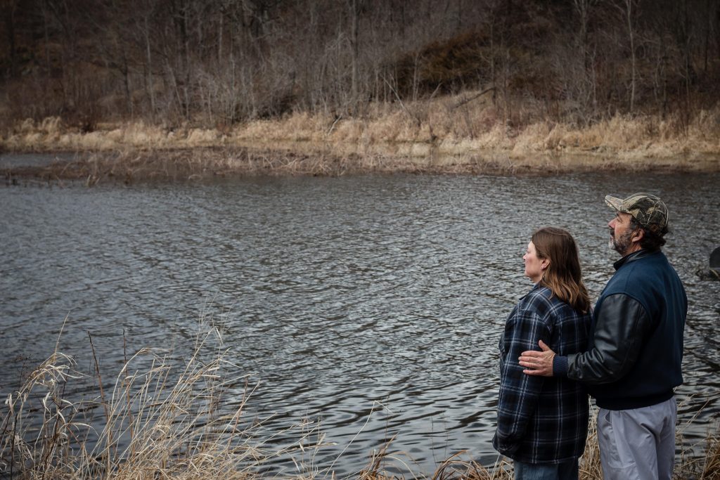 Landowners Bill and Linda Kendall at the McDougall Wetland Project near Verona