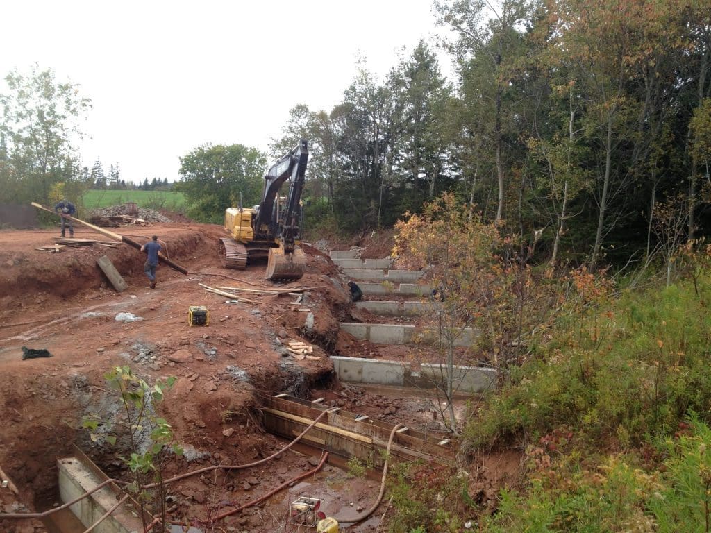 Fish ladder construction