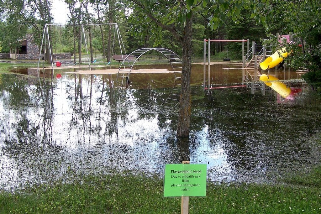 conservation concerns: flooded playground