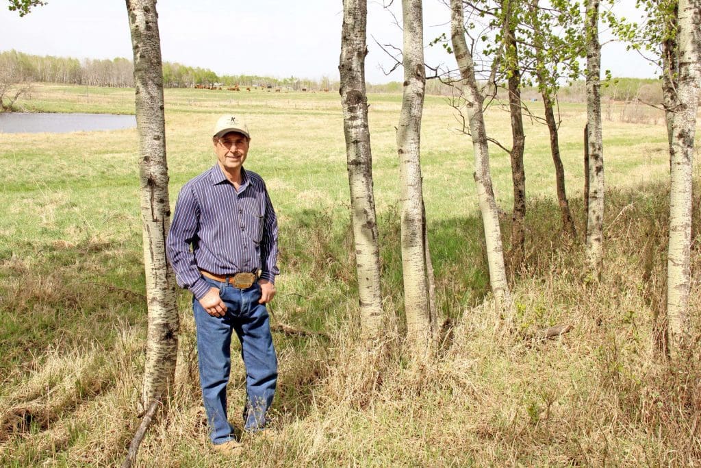 Virden area veterinarian Everett More on his property