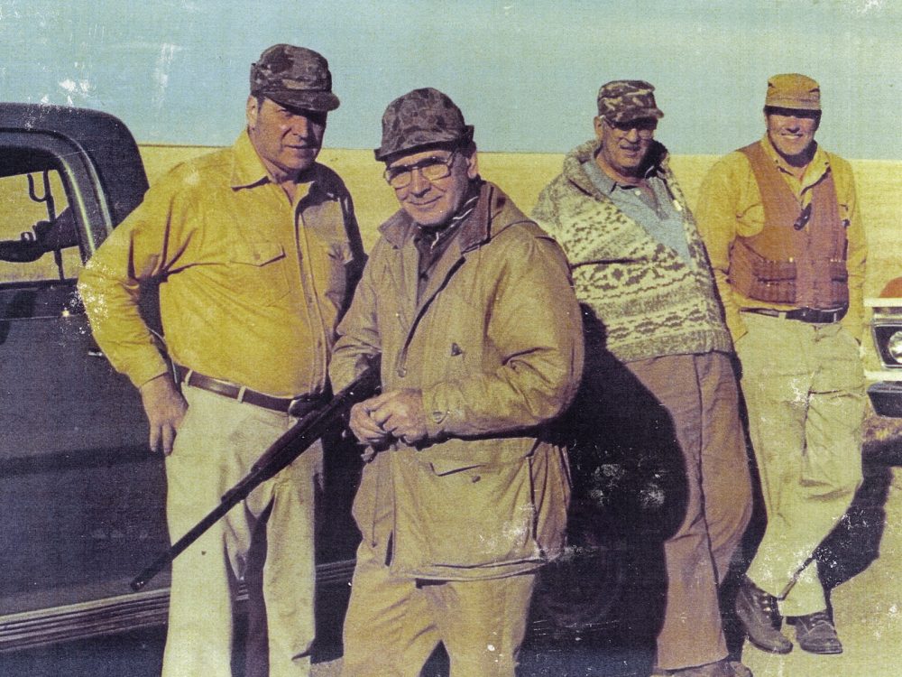 Glen Michelson with a hunting party.