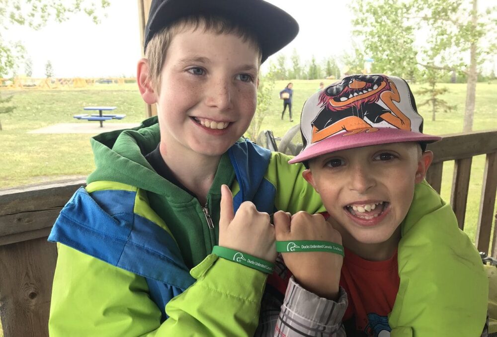 Grade Five students at DUC’s Wetland Discovery Days at the John E. Poole Interpretive Wetland located near Edmonton, Alta. 