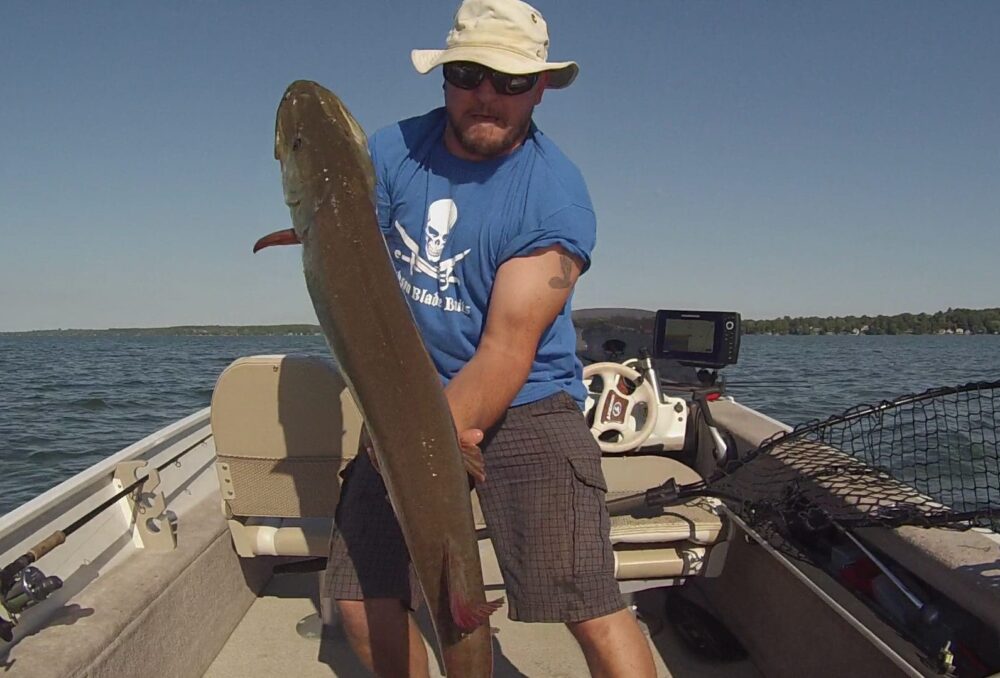 Pete Bostelmann with a Kawartha Lakes muskie.