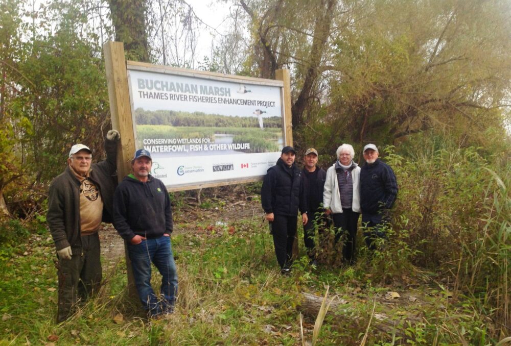 Buchanan family at Buchanan Marsh near Chatham-Kent in Ontario.