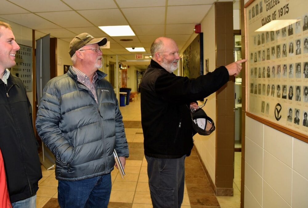 It did not take the group long to find pictures of themselves on the pages of old yearbooks and in class photos in Vermilion campus hallways during a road trip back to their old alma mater recently. While their hairstyles may have changed, the sentiment expressed by all four when it came to their instructors and classmates.  