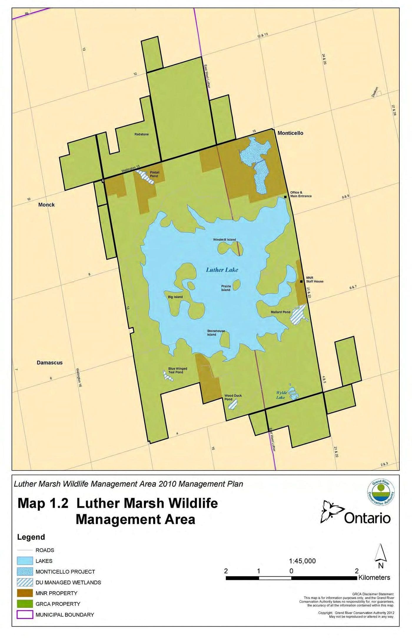 Luther Marsh Wildlife Management Area Map 1.2