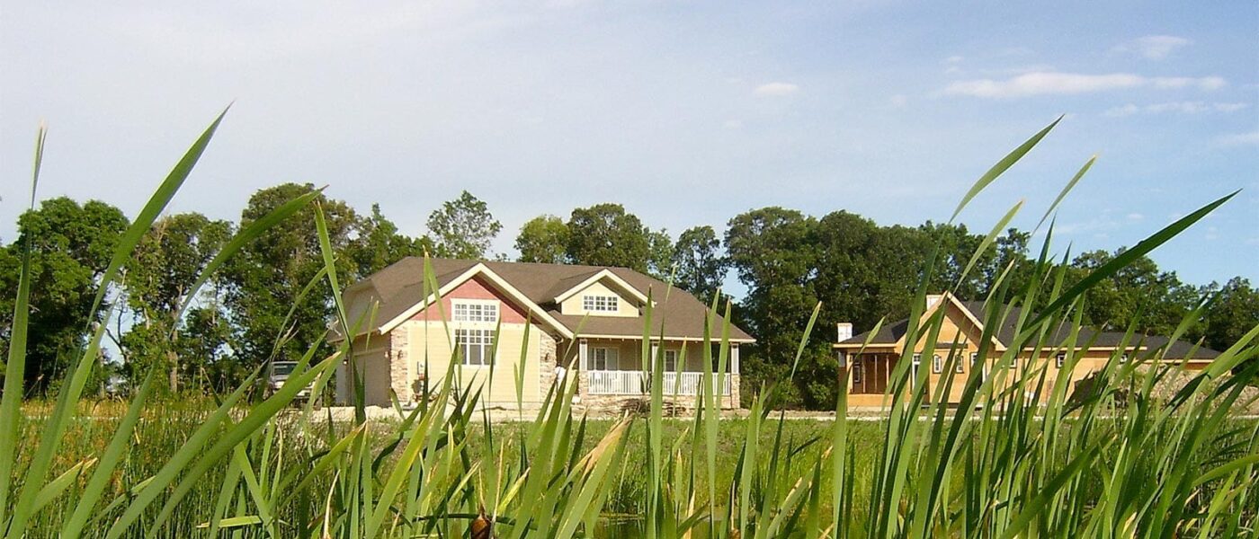  Houses and wetland