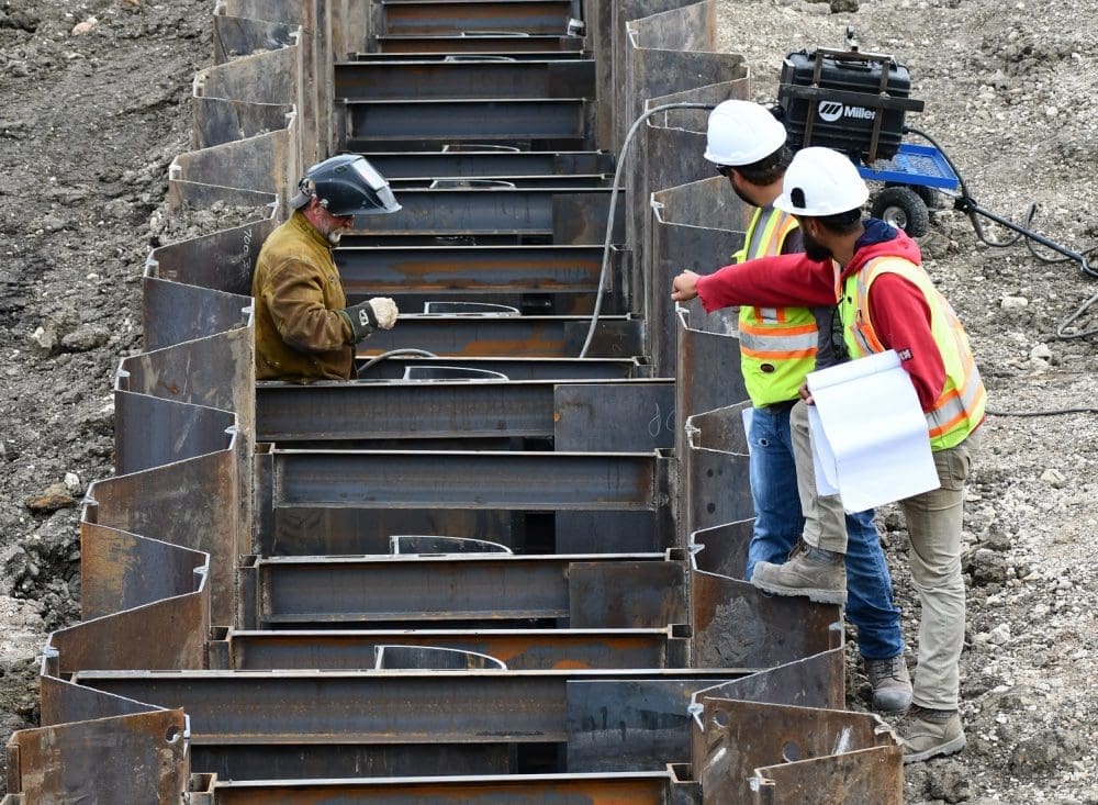 DUC visited the construction site for the South Reader outlet dam