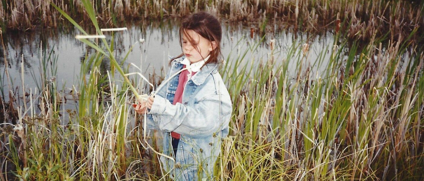 Photographic evidence of an early interest in wetlands — Lauren at age six.