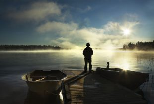 Man standing on deck