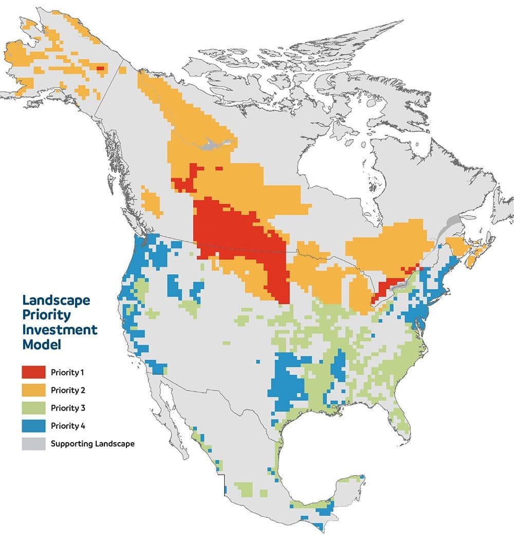 Landscape priority investment model map