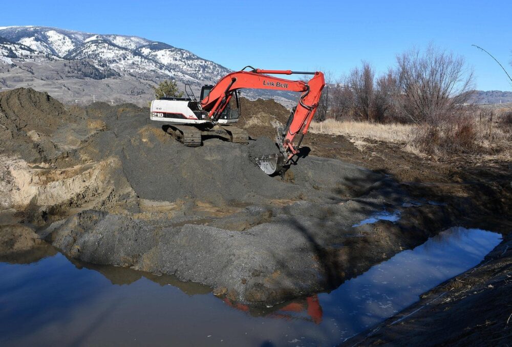 DUC excavated nine new small wetlands aimed at providing habitat primarily for spadefoots, but also for tiger salamanders. Both are species at risk in B.C. 