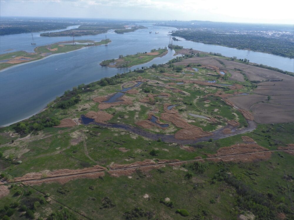 Aerial view of Sainte-Thérèse Island