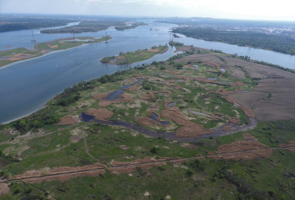 Aerial view of Sainte-Thérèse Island