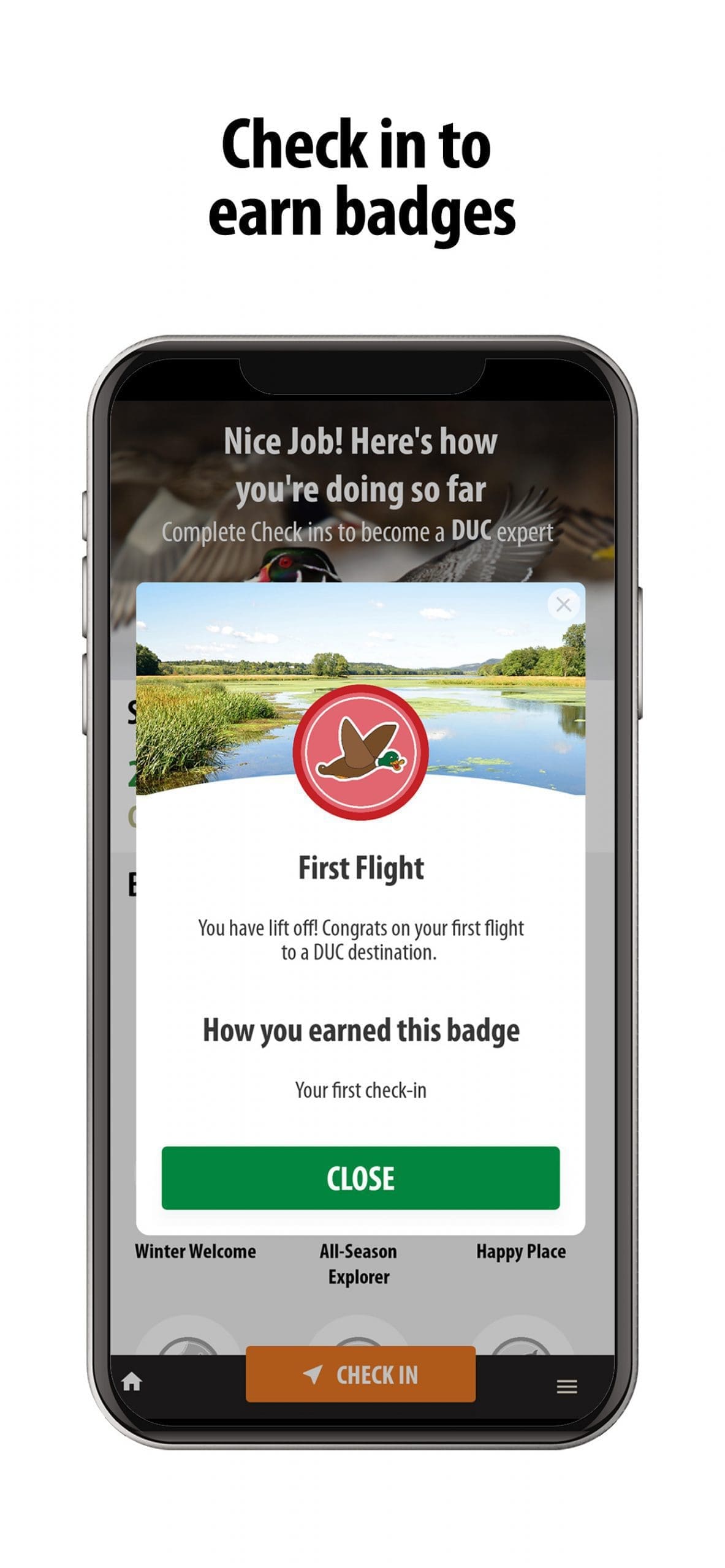 Check in – and win!