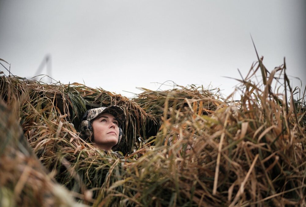 Alexa McFadden participates in her first mentored waterfowl hunt.