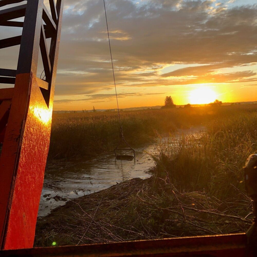 Beautiful morning light at Holland Marsh Wildlife Management Area as restorations were underway to enhance wetland habitat.