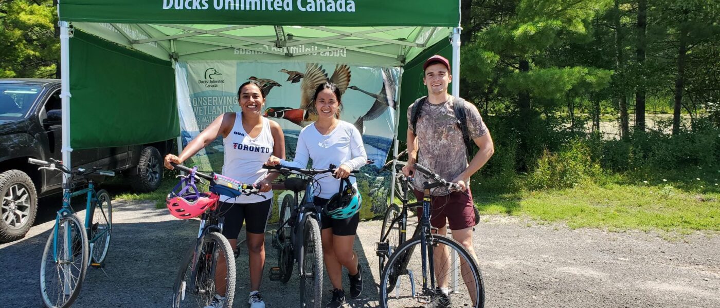 Riders getting ready at the conservation area