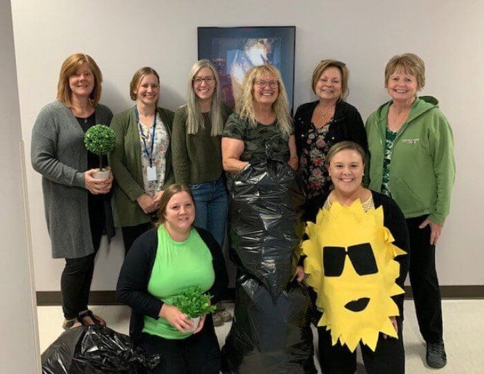 Weyburn SaskEnergy staff join fellow employees across the province in some dress-up fun on Stewardship Day.