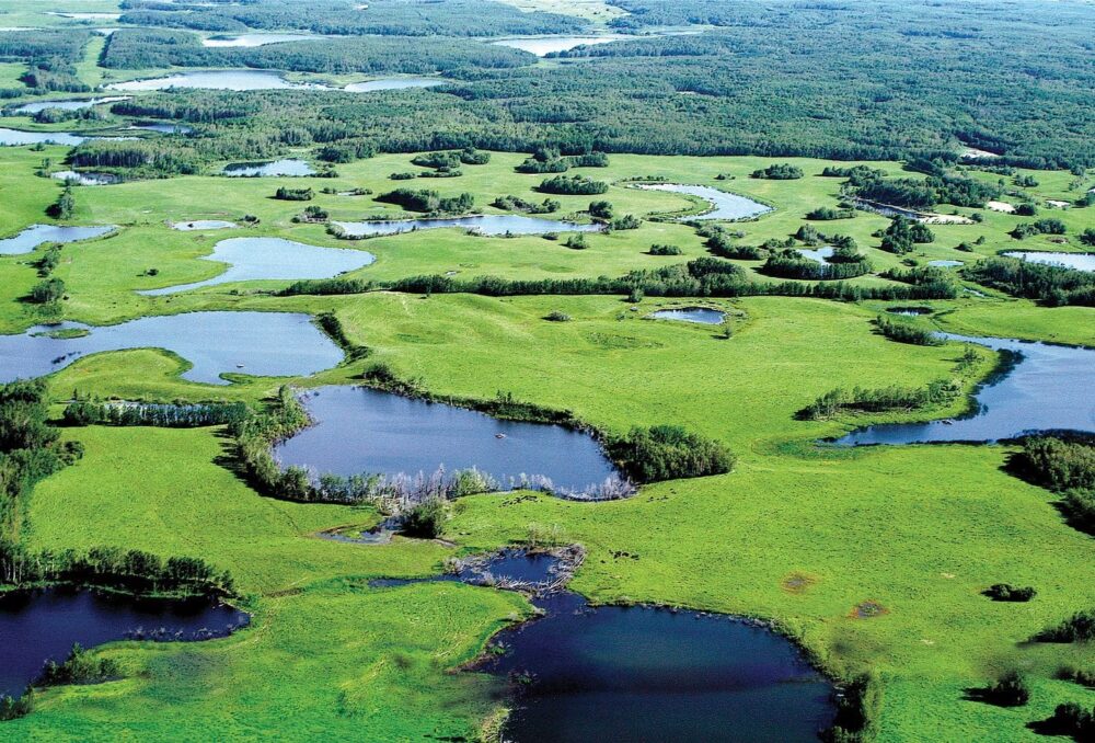 Saskatchewan's Touchwood Hills region is peppered with prairie potholes and other natural areas.