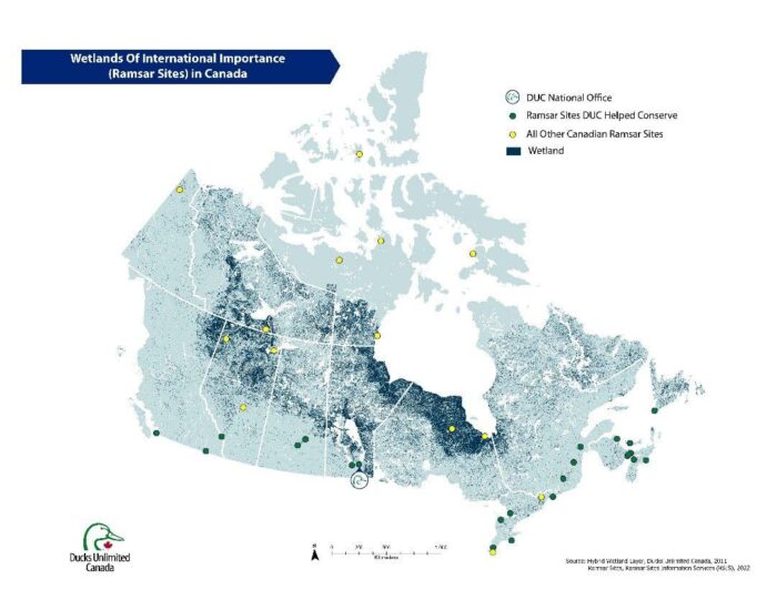 DUC has helped conserve 22 of Canada’s 37 Ramsar sites.