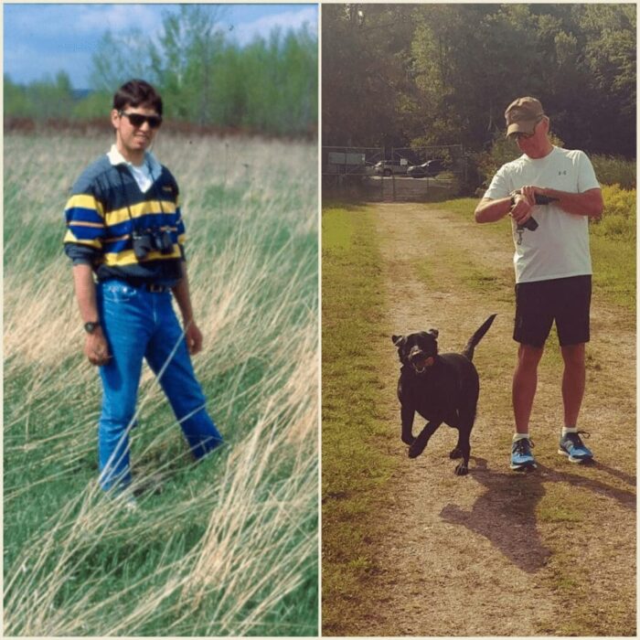 Then and now: David McLachlin (and Ruby) at Tiny Marsh in Ontario