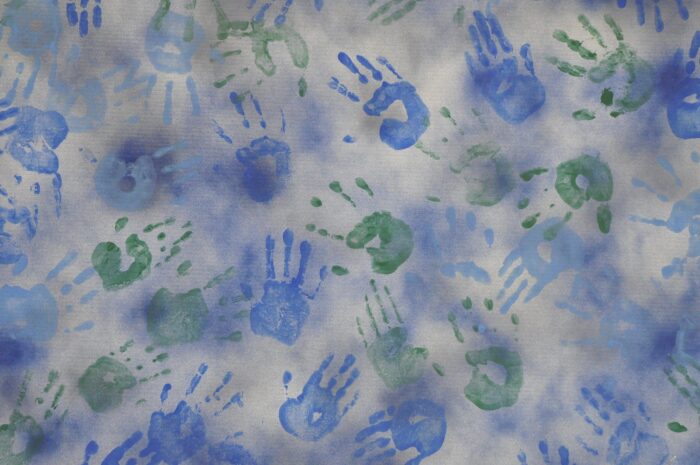 The handprints of CBS kindergarten students created the foundation for the art installation.