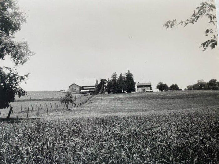 A historical image of Gofton farm in the Washington Creek watershed.