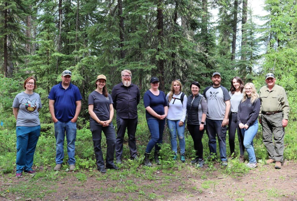 TC Energy and DUC staff gather for a tour of the Wetland Centre at Evergreen Park in Treaty 8 Territory.