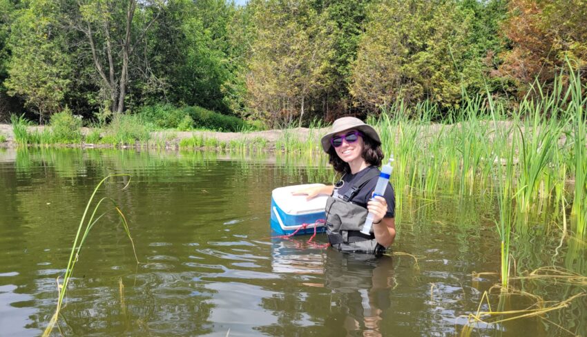Summer student gets in deep with Ontario wetland research