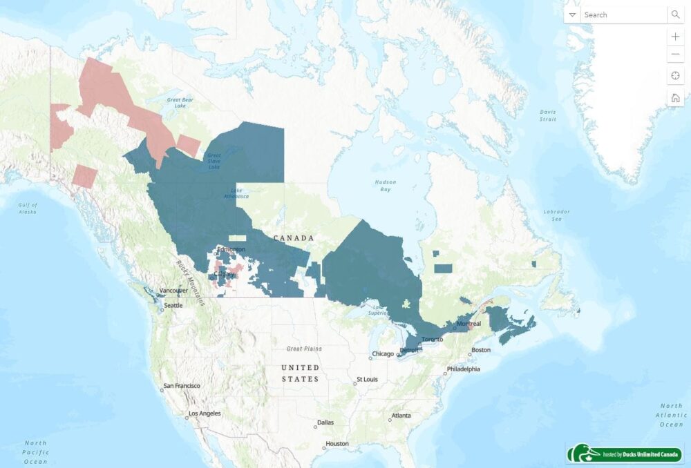 DUC built the Canadian Wetland Inventory, beginning in 1979, using aerial photography and satellite imagery to inventory millions of acres of wetlands across Canada.
