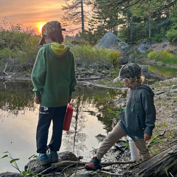 I took this photo of my sons on our first goose hunt together, which turned into frog catching. This photo was taken in Ingramport, N.S. I grew up in this area and continue to visit, installing hen houses and enjoying the nature.