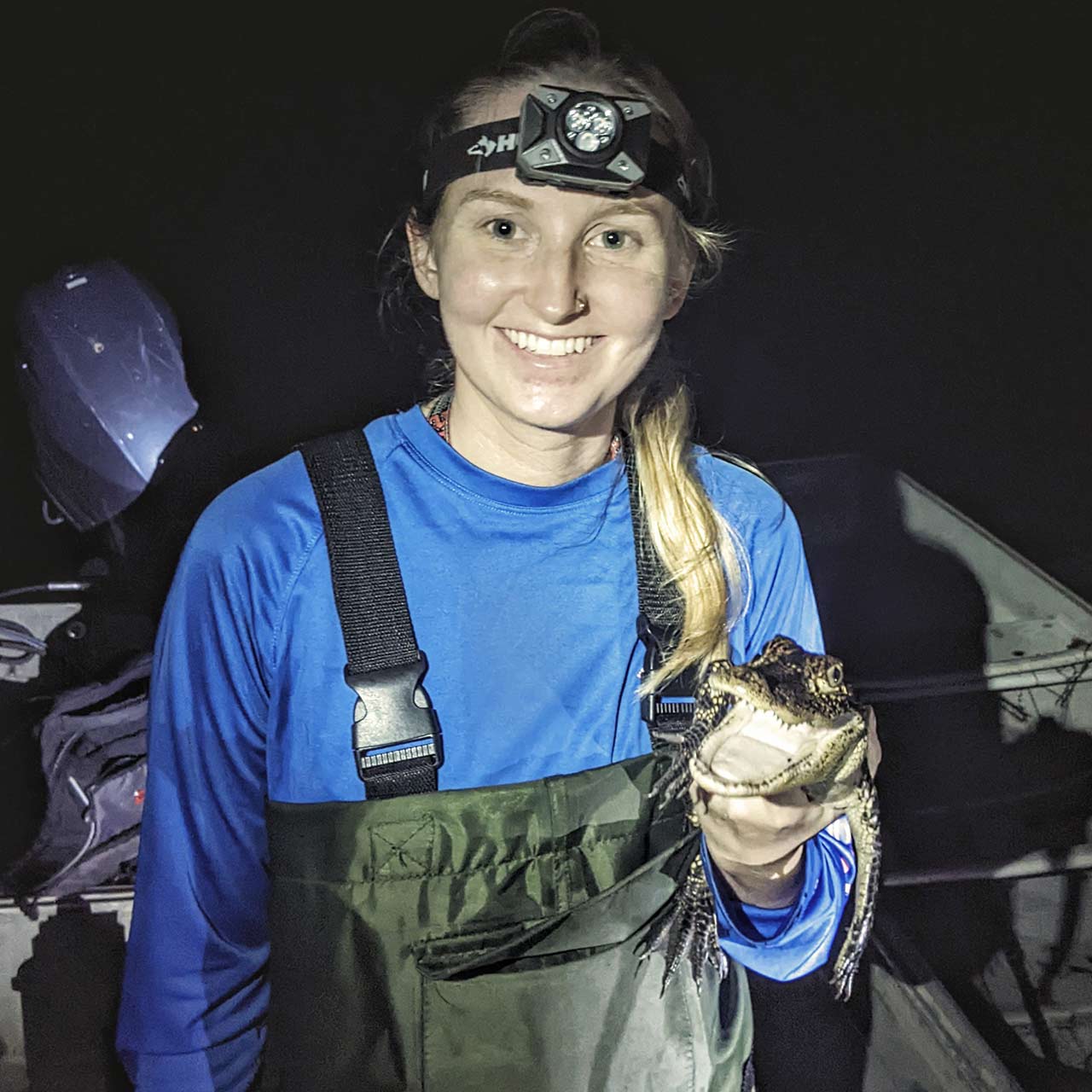 Corinne Sweeney holding a duck