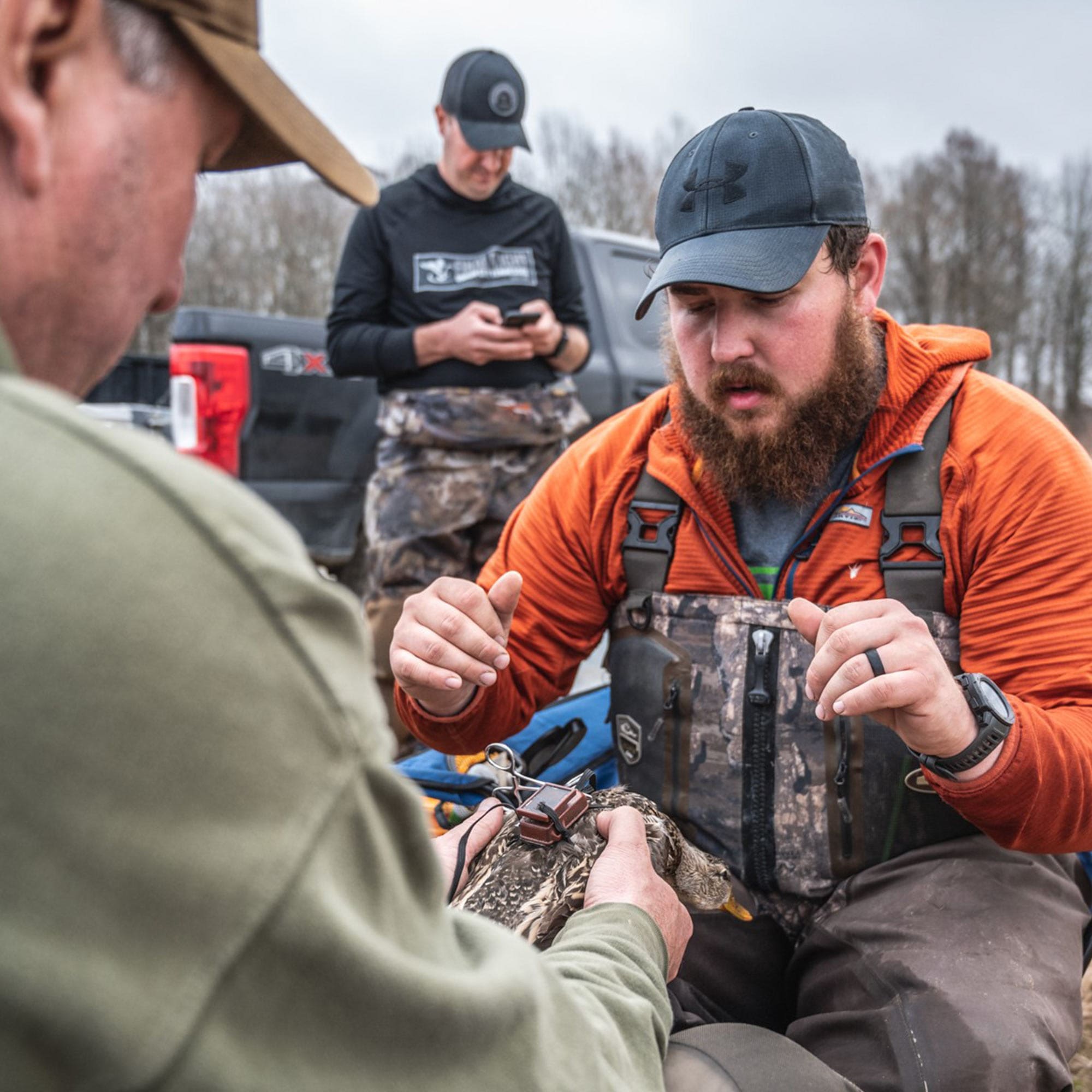 Cory Highway conducting research in the field