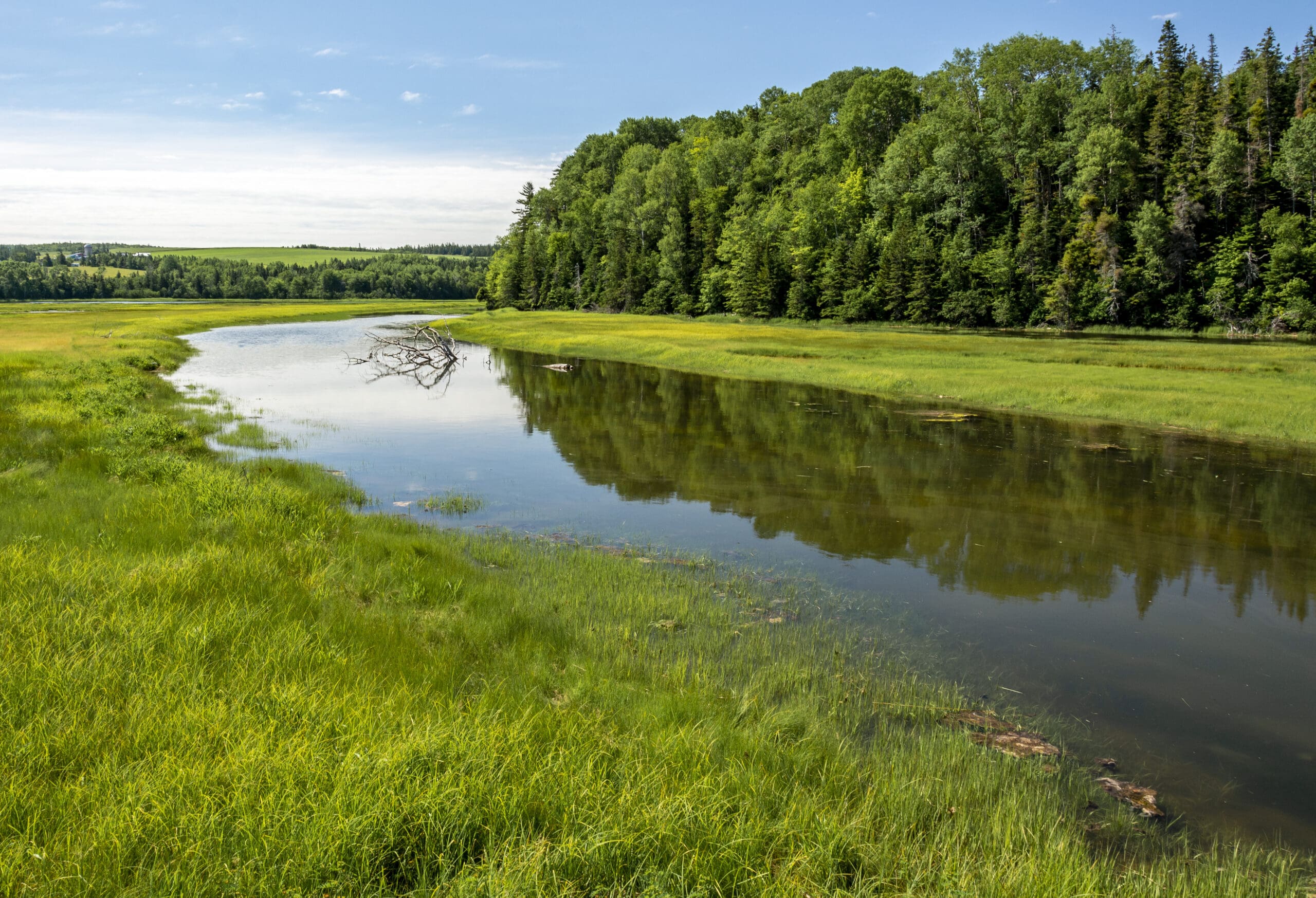 A peaceful summer's day at Mabou River, Cape Breton Nova Scotia Canada.