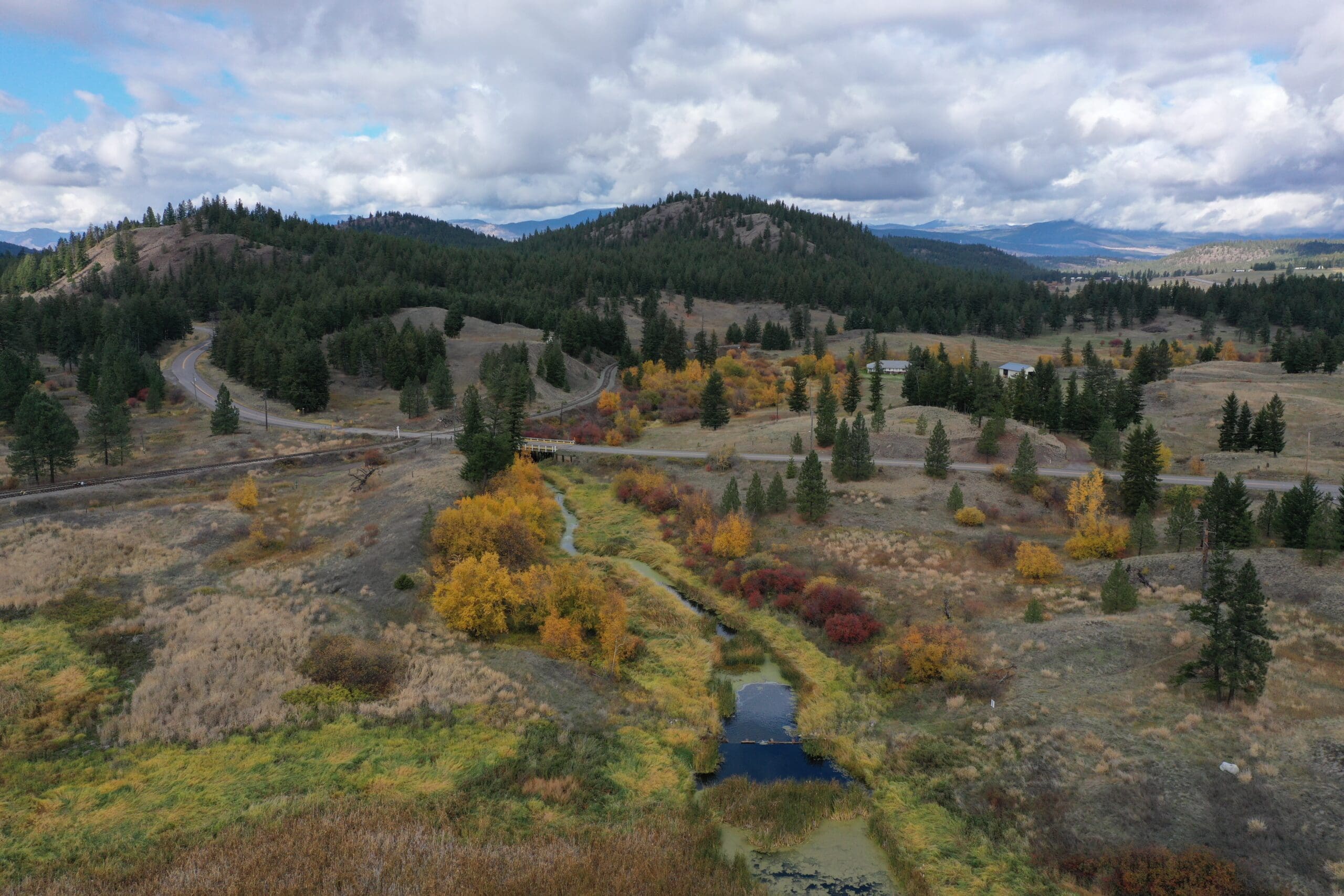 Areial view of landscape in BC