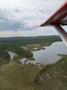 Habitat just south of Lake Athabasca, Saskatchewan, as viewed from airplane. 
