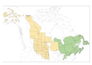 Waterfowl Breeding Population and Habitat Survey Coverage Map,